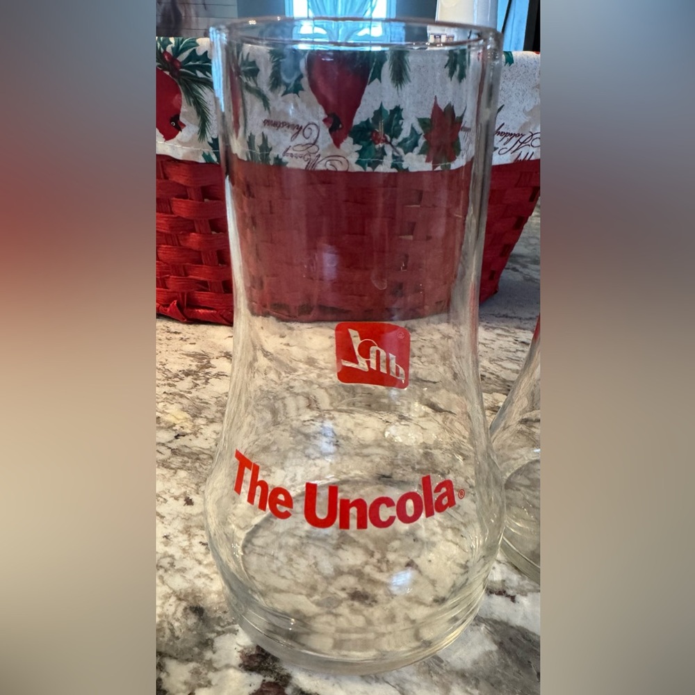 6- 7 up The Uncola Upside Down Glass Libbey Bell
Shaped.